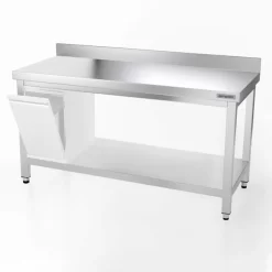 Edelstahl Arbeitstisch PREMIUM - 1600x800mm - Mit Grundboden & Aufkantung -Geschäft für Küchengeräte 167a m f967 1