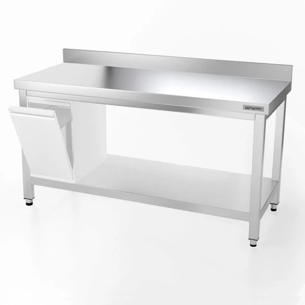 Edelstahl Arbeitstisch PREMIUM - 1500x800mm - Mit Grundboden & Aufkantung 6 Edelstahl Arbeitstisch PREMIUM - 1500x800mm - Mit Grundboden & Aufkantung – Bild 6