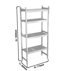 Aluminium Grundregal - 776 X 1800 Mm