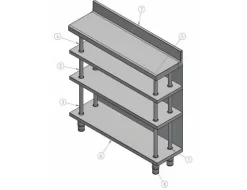 Edelstahl Bar-Arbeitstisch Mit 4 Ablagen 1000x300 -Geschäft für Küchengeräte 636846171175223046 b304