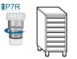 Schubladenschrank PREMIUM Mit 7 Schubladen Für Pizzateigbällchen - 500x700mm -Geschäft für Küchengeräte 636846175250717670 26ec