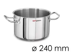 Fleischtopf - Ø 240 Mm - Höhe 150 Mm | Edelstahltopf | Kochtopf | Küchentopf | Bratentopf | Induktion