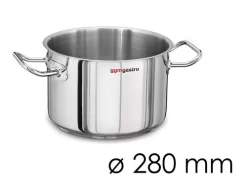 Fleischtopf - Ø 280 Mm - Höhe 170 Mm | Edelstahltopf | Kochtopf | Küchentopf | Bratentopf | Induktion