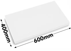 Schneidebrett - 40 X 60 Cm - Dicke 2 Cm -Weiß