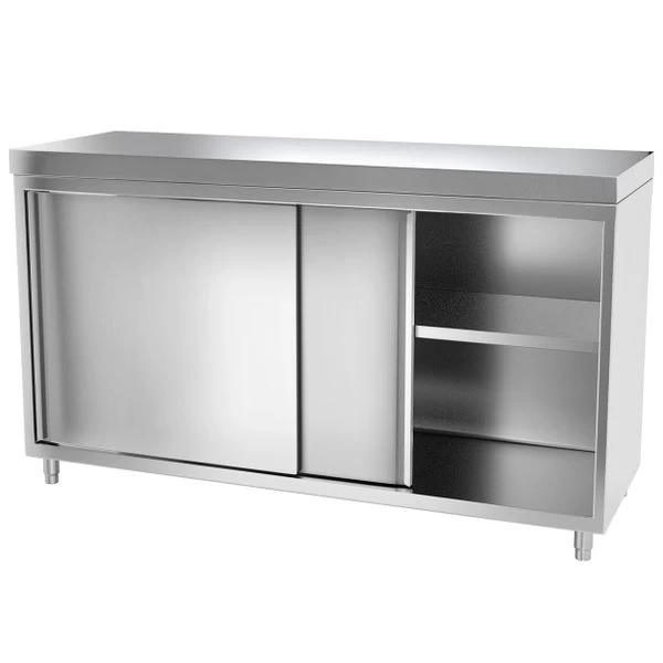 Edelstahl Arbeitsschrank PREMIUM - 1600x600mm - Mit Schiebetür Ohne Aufkantung 5 Edelstahl Arbeitsschrank PREMIUM - 1600x600mm - Mit Schiebetür Ohne Aufkantung – Bild 5