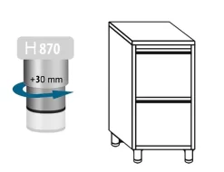 Schubladenschrank PREMIUM Mit 2 Schubladen - 500x600mm -Geschäft für Küchengeräte 636846189528720526 4516