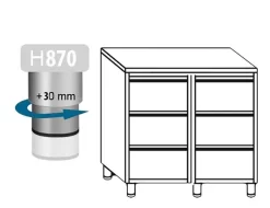 Schubladenschrank PREMIUM Mit 6 Schubladen - 1000x700mm -Geschäft für Küchengeräte 636846189575944713 8971 1