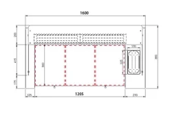 Mobile Kochstation - 1600x850mm - Höhe: 1170mm -Geschäft für Küchengeräte 636846191261369749 7a88
