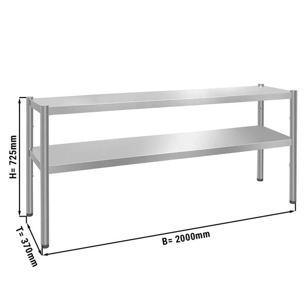 Aufsatzbord PREMIUM - 2000x370mm - Mit 2 Etagen 0,7 M Hoch 1 Aufsatzbord PREMIUM - 2000x370mm - Mit 2 Etagen 0,7 M Hoch