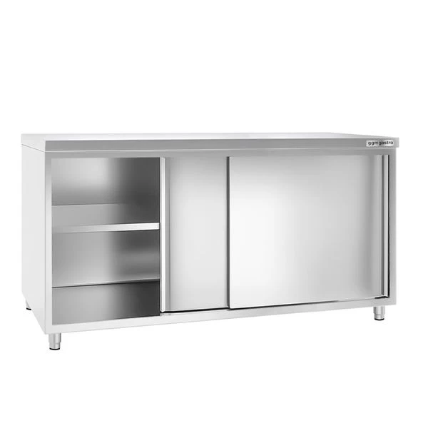 Edelstahl Arbeitsschrank ECO - 1800x700mm - Mit Schiebetür 2 Edelstahl Arbeitsschrank ECO - 1800x700mm - Mit Schiebetür – Bild 2