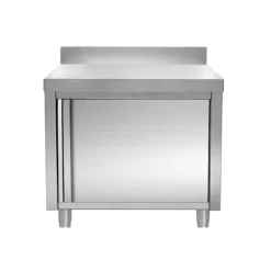 Edelstahl Arbeitsschrank PREMIUM - 600x600mm - Mit Flügeltür & Aufkantung -Geschäft für Küchengeräte ASK66A 001 f22f