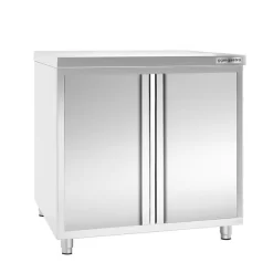 Edelstahl Arbeitsschrank PREMIUM - 800x600mm - Mit Flügeltür Ohne Aufkantung -Geschäft für Küchengeräte ASK86 d7c5 1