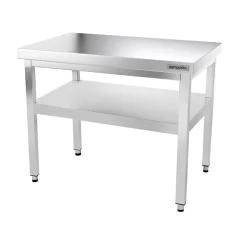 Edelstahl Arbeitstisch PREMIUM - 1000x700mm - Mit Grundboden Ohne Aufkantung -Geschäft für Küchengeräte ATK107 005 78a8