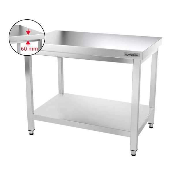 Edelstahl Arbeitstisch PREMIUM - 1000x800mm - Mit Grundboden Ohne Aufkantung 2 Edelstahl Arbeitstisch PREMIUM - 1000x800mm - Mit Grundboden Ohne Aufkantung – Bild 2