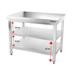 Edelstahl Arbeitstisch PREMIUM - 1000x800mm - Mit Grundboden Ohne Aufkantung 14 Edelstahl Arbeitstisch PREMIUM - 1000x800mm - Mit Grundboden Ohne Aufkantung -Geschäft für Küchengeräte ATK108 005 380b