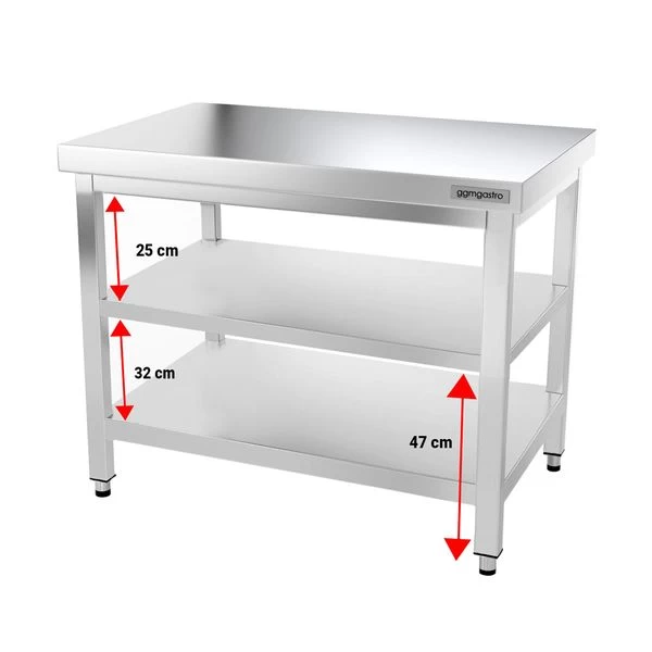 Edelstahl Arbeitstisch PREMIUM - 1000x800mm - Mit Grundboden Ohne Aufkantung 5 Edelstahl Arbeitstisch PREMIUM - 1000x800mm - Mit Grundboden Ohne Aufkantung – Bild 5