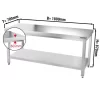 Edelstahl Arbeitstisch PREMIUM - 1800x700mm - Mit Grundboden Ohne Aufkantung