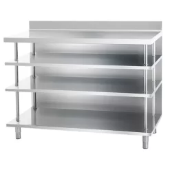 Edelstahl Bar-Arbeitstisch Mit 4 Ablagen 1500x600