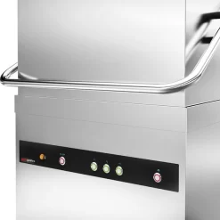 Doppelwandige Durchschubspülmaschine - 8,7 KW - Mit Wärmerückgewinnung - Mit Reiniger-, Klarspüler- & Laugenpumpe -Geschäft für Küchengeräte BYM102 detail display dbf6