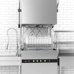 Doppelwandige Durchschubspülmaschine - 8,7 KW - Mit Wärmerückgewinnung - Mit Reiniger-, Klarspüler- & Laugenpumpe -Geschäft für Küchengeräte DSHI1080W detail 3 de8d