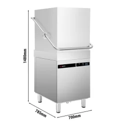 Durchschubspülmaschine - 9,66 KW - Mit Reiniger- & Laugenpumpe