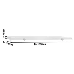 Schneideplatte Für Fleischereitisch - 1800x700mm - Weiß