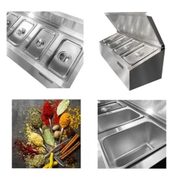 Gewürz Aufsatzbord - 4x GN 1/4 -Geschäft für Küchengeräte GAK414 4x bilder f7dd