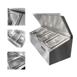 Gewürz Aufsatzbord - 4x GN 1/4 -Geschäft für Küchengeräte GAK414 4x detail 4f83