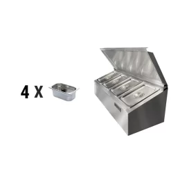 Gewürz Aufsatzbord - 4x GN 1/4 -Geschäft für Küchengeräte GAK414 gn behaelter 7e56