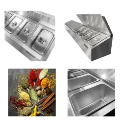 Gewürz Aufsatzbord - 8x GN 1/4 -Geschäft für Küchengeräte GAK814 4x bilder e87e