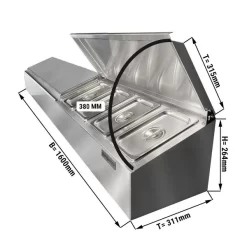 Gewürz Aufsatzbord - 8x GN 1/4