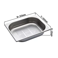 GN Behälter Gelocht 1/2 - Tiefe 65 Mm