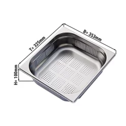 GN Behälter Gelocht 2/3 - Tiefe 100 Mm