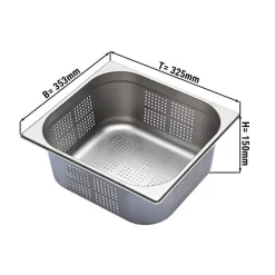 GN Behälter Gelocht 2/3 - Tiefe 150 Mm
