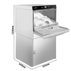 Geschirrspülmaschine - Digital - 3,55 KW - Mit Reiniger-, Klarspüler- & Laugenpumpe