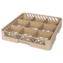 (6 Stück) Gläserkorb - 500x500mm - 9 Fächer - Grau -Geschäft für Küchengeräte GKU9 2 850a