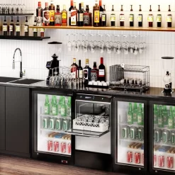 Doppelwandige Gläserspülmaschine - 2,97 KW - Inkl. Entkalker - Mit Reiniger-, Klarspüler- & Laugenpumpe -Geschäft für Küchengeräte GLS300M EK ROOM 04d9