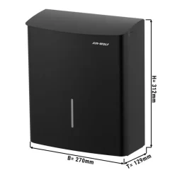 AIR-WOLF | Hygieneabfallbehälter - 10L - Edelstahl Mattschwarz