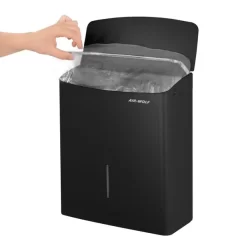 AIR-WOLF | Hygieneabfallbehälter - 10L - Edelstahl Mattschwarz -Geschäft für Küchengeräte HABSAW10 5 a9b5
