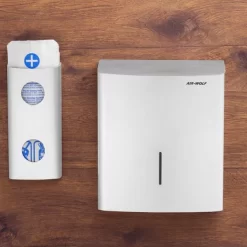 AIR-WOLF | Hygieneabfallbehälter - 10L - Edelstahl Weiß -Geschäft für Küchengeräte HABWAW10 6 4343