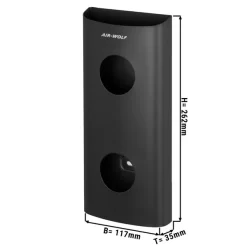 AIR-WOLF | Hygienebeutelspender Für Bis Zu 25 Hygienebeutel - Edelstahl Mattschwarz