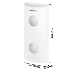 AIR-WOLF | Hygienebeutelspender Für Bis Zu 25 Hygienebeutel - Edelstahl Weiß
