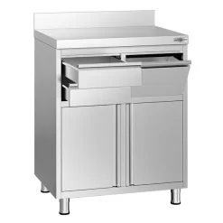 Kaffeebar-Arbeitsschrank - 800x600mm - 2 Schubladen, Ausklopfer & Aufkantung -Geschäft für Küchengeräte KASSEES CB001 2 12a0