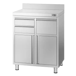 Kaffeebar-Arbeitsschrank - 800x600mm - 2 Schubladen, Ausklopfer & Aufkantung -Geschäft für Küchengeräte KASSEES CB001 3 1211