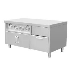 Unterschrank Für Getränkespender Mit Becherhaltern & Eiswürfelfach - 1,5 M -Geschäft für Küchengeräte KBASK150 titel f702