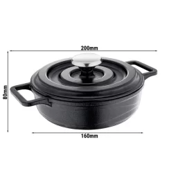 Mini Gußpfanne Mit Gußdeckel - Ø 140 Mm - Höhe 42 Mm