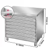 Schubladenschrank PREMIUM Mit 7 Schubladen Für Pizzateigbällchen - 900x700mm