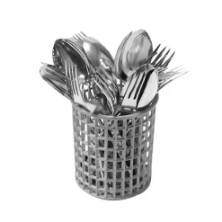 (12 Stück) Runder Besteckkorb - Grau -Geschäft für Küchengeräte RBKU 2 11f5