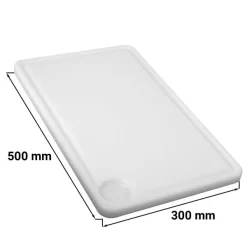 Schneidebrett Mit Saftrille - 30 X 50 Cm - Weiß