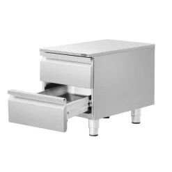 Schubladenschrank - Edelstahl - 400x560mm - 2 Schubladen -Geschäft für Küchengeräte SS2K456 E 2 49e1